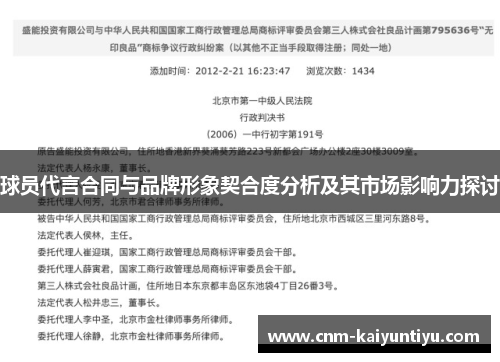 球员代言合同与品牌形象契合度分析及其市场影响力探讨 球员代言合同与品牌形象契合度分析及其市场影响力探讨